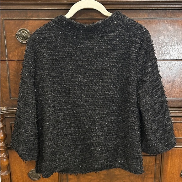 Vince Camuto 3/4 Sleeve Boat Neck Festive Top XS - Picture 2 of 12